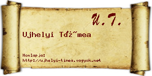 Ujhelyi Tímea névjegykártya